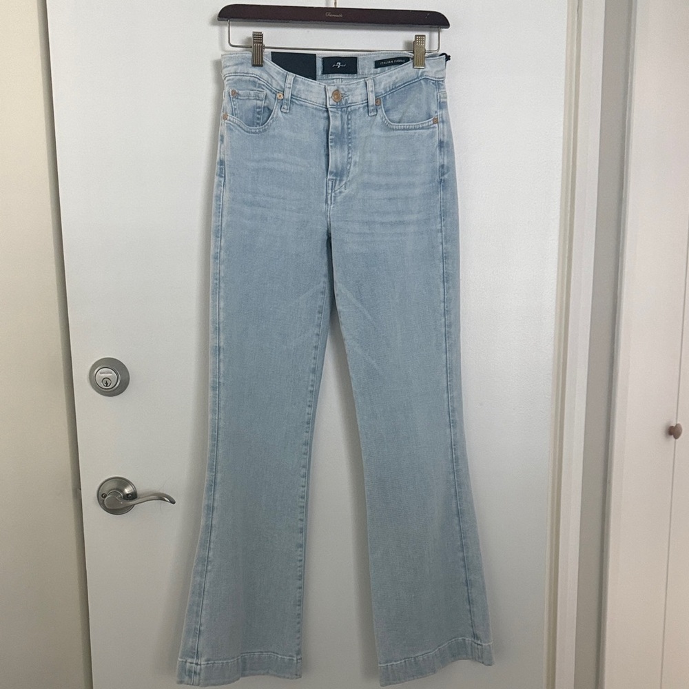 7 For All Mankind Light Blue Flare Jeans NWT